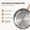 Factory New Arrival Wholesale 9 Pieces 2-ply Stainless Steel Cookware Sets 2-ply Kitchen Cooking Pan Pot Set with Golden Handle