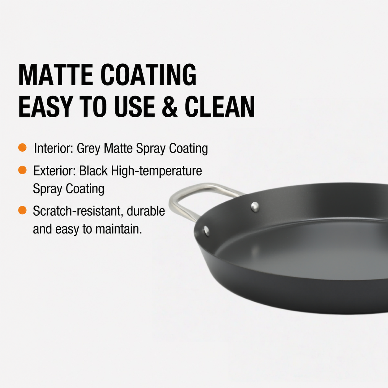 Factory New Arrival Exclusive Design Seasoned Carbon Steel 30/34/38/40cm Paella Pan Naturally Non Stick Pans Skillets Induction Compatible