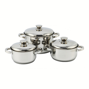 2026 Factory New Arrival Multipurpose Wholesale Custom Kitchen Stainless Steel Cooking Pot Casserole Set Pot 6 Pieces Cookware Sets