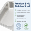 New Design Factory 304 Stainless Steel Fresh-keeping Lunch Box Kitchen Fruit Kids Food Container Crisper Set with Lid Handle 