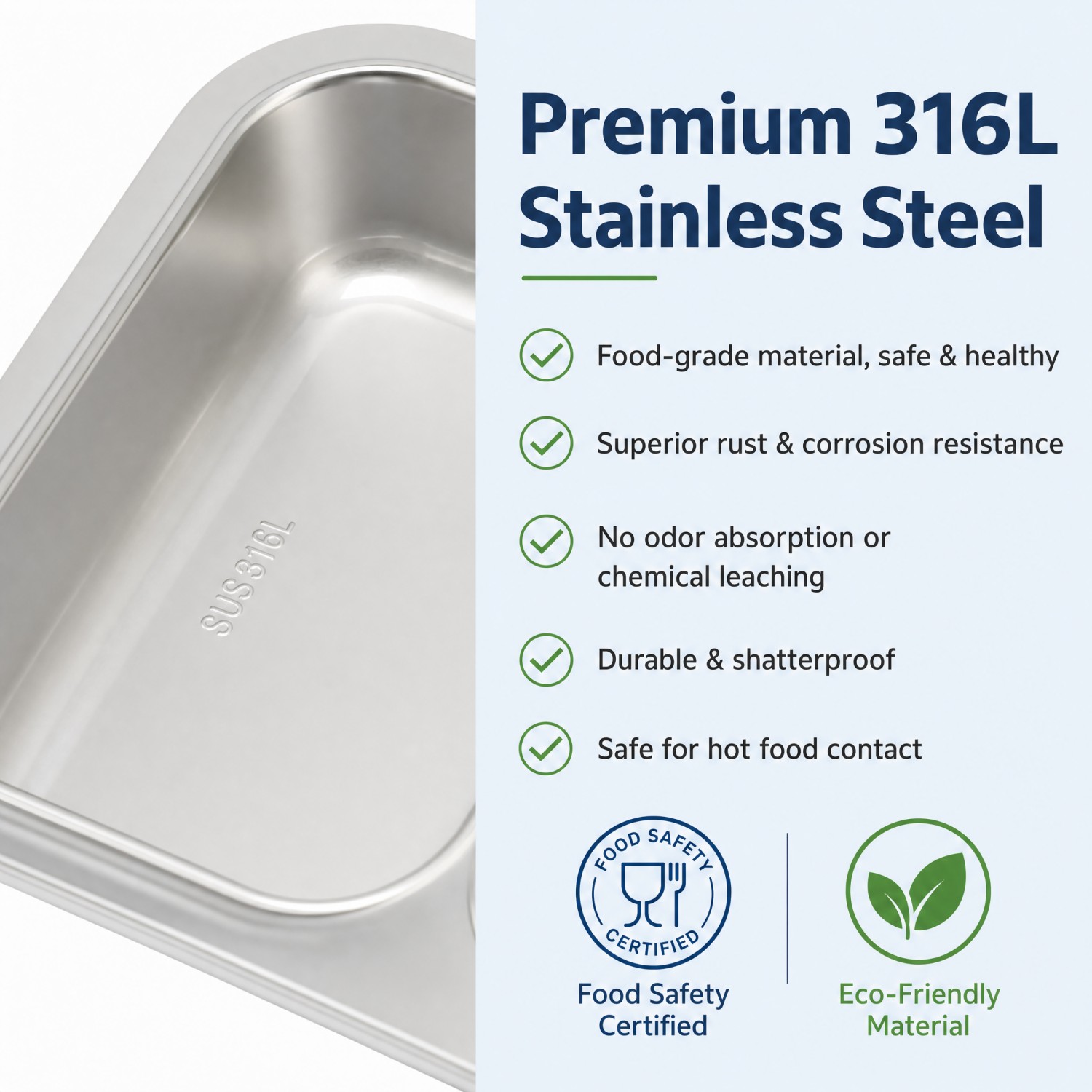 New Design Factory 304 Stainless Steel Fresh-keeping Lunch Box Kitchen Fruit Kids Food Container Crisper Set with Lid Handle 