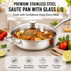 Hot Sale Factory New Arrival Non-coating Pan Stainless Steel Saute Pan with Handle Cooking Pots Brazed Bottom Saute Pan