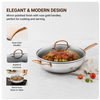 2026 New Multipurpose Impact Bonded Bottom Stainless Steel Saute Pan with Cover And Helper Handle Stainless Steel Deep Saute Pan