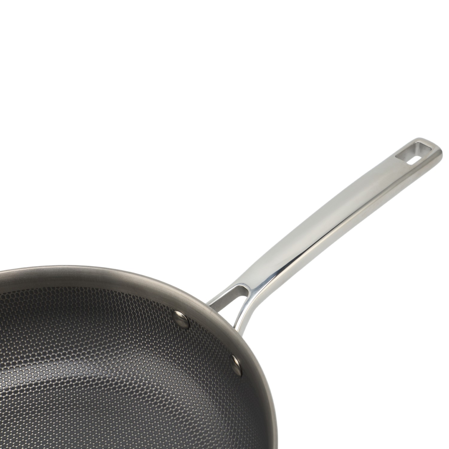 Factory New Arrival Multipurpose Hybrid Tri-Ply Stainless Steel Saute Pan with Cover and Helper Handle Stainless Steel Deep Frying Pans Saute Pan