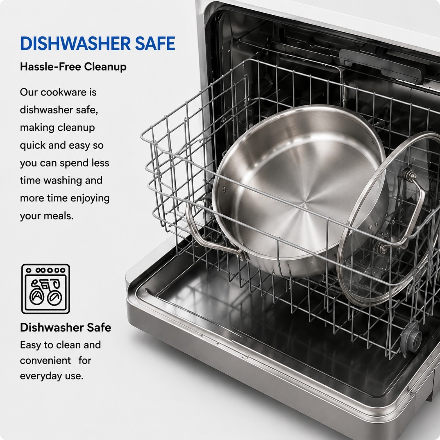 Factory New Arrival Tri-ply Stainless Steel Dutch Oven Cooking Pot Set Eco-Friendly Oven Safe Tempered Glass Lid Dishwasher Safe