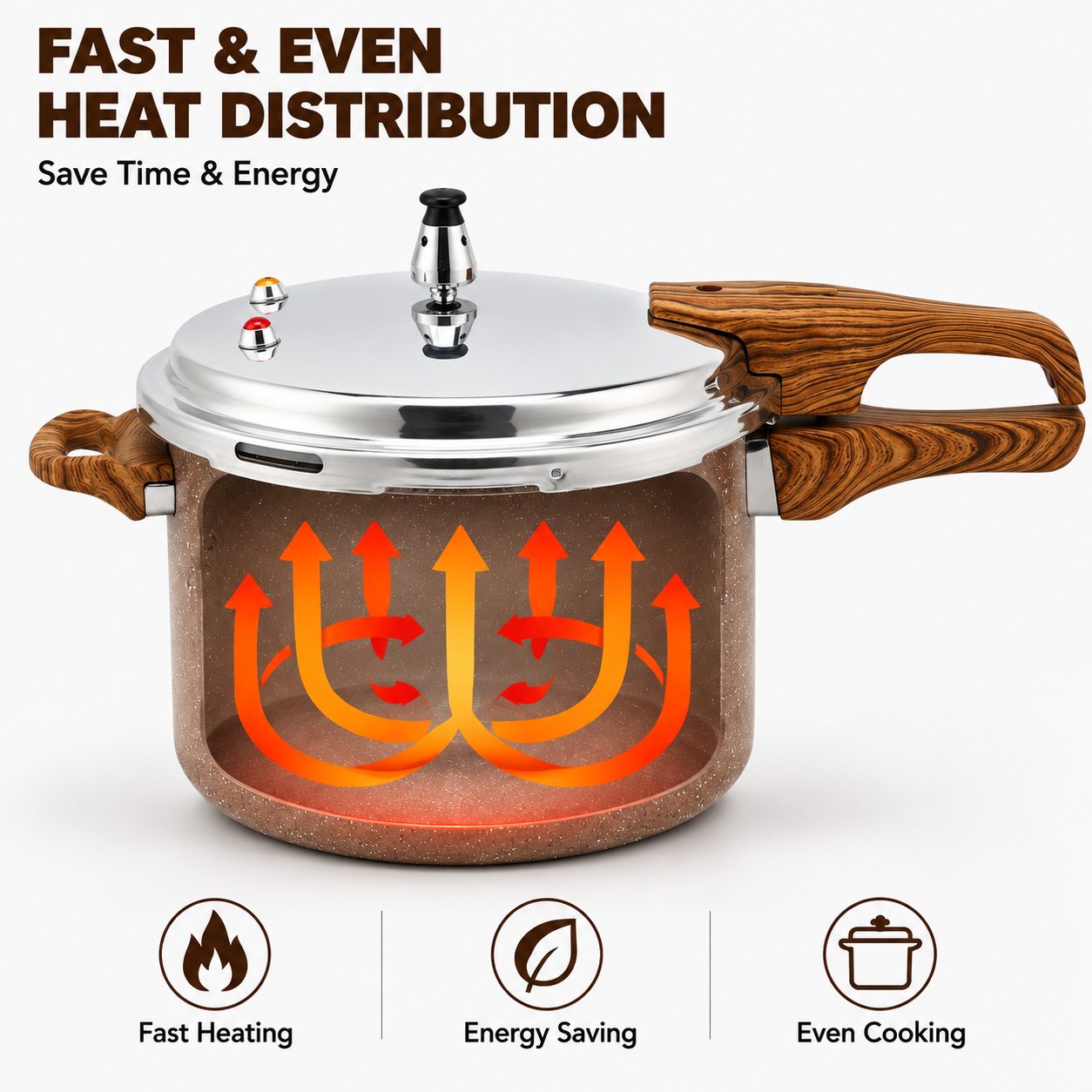 Factory Supply Multi-Functional 2/3/4/5/7/9/11/13L Aluminum Alloy Pressure Cooker Aluminum Alloy Fast Cooking Pressure Cooker