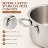 Factory Supply 5-ply Copper Pots 10 PCS Cookware Set With Stainless Steel Lid 5-ply Copper Pots Casserole Fine-line Design