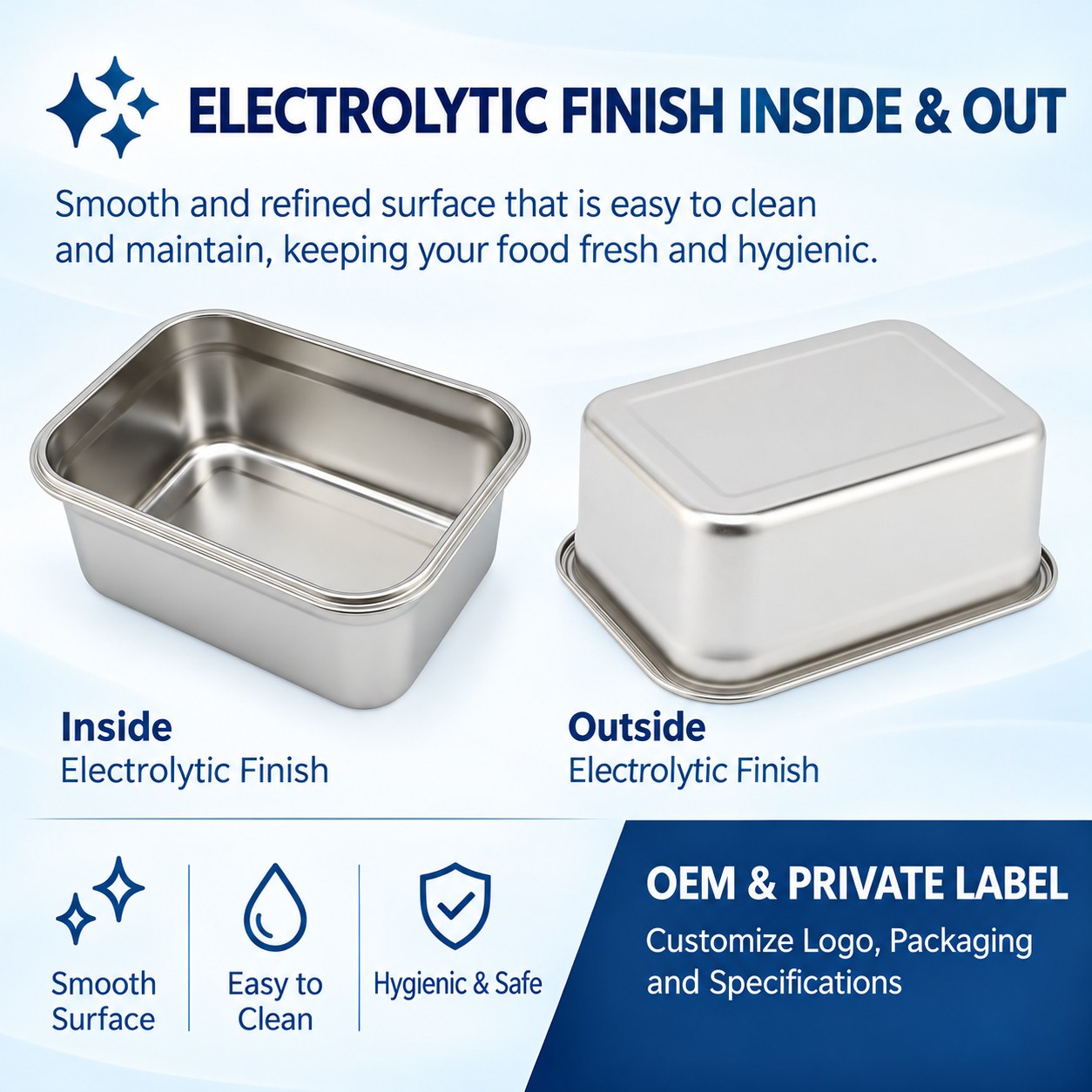 New Arrival Factory 304 Stainless Steel Fresh-keeping Lunch Box Transparent Lid Leak-proof Food Grade Microwave Sealed Box