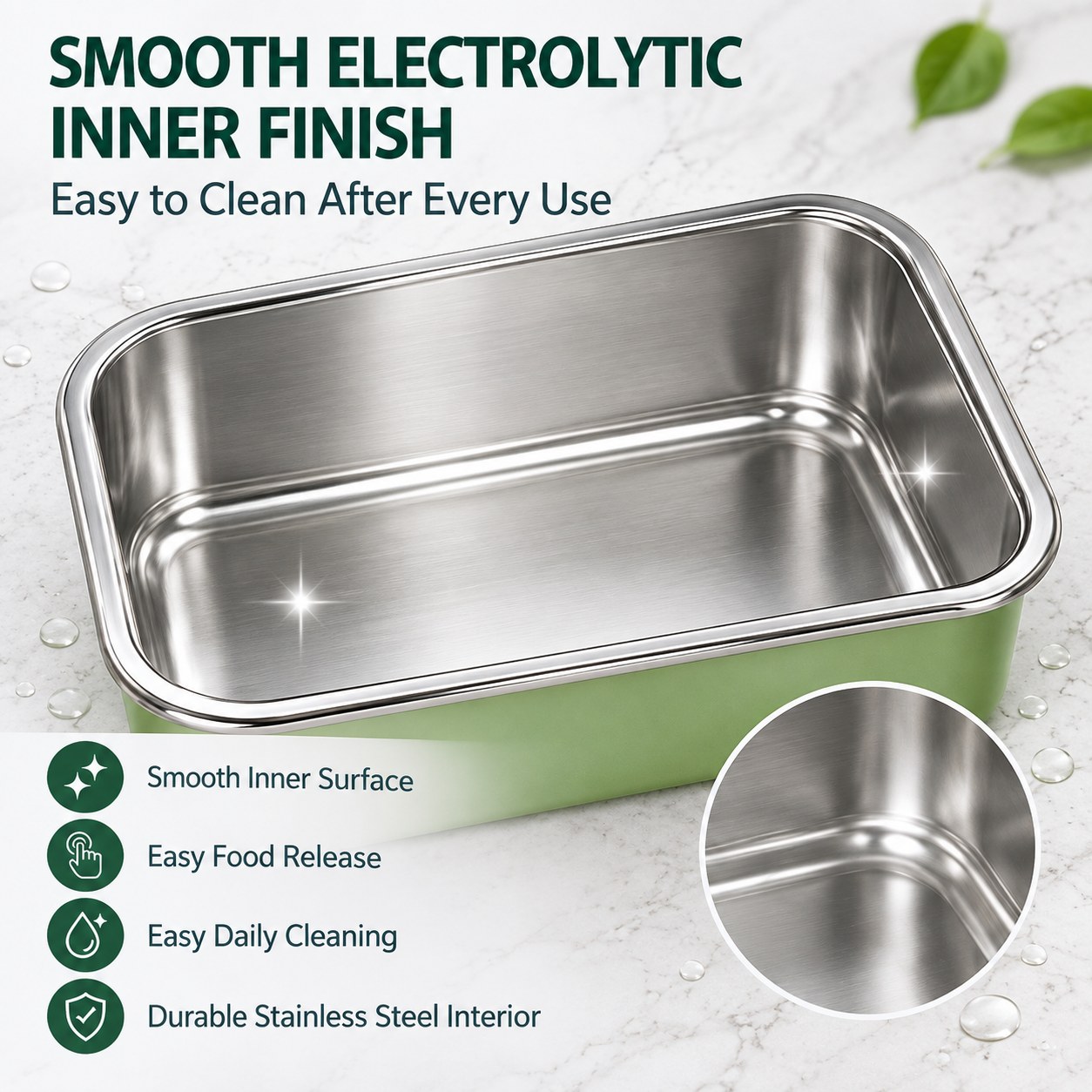 New Design Factory 304 Stainless Steel Fresh-keeping Lunch Box Transparent Lid Leak-proof Food Grade Microwave Sealed Box
