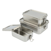 Stainless Steel High Capacity 1-3L Food Container Stainless Steel Lid Lightweight Portable Heatable Lunch Box
