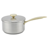 Factory Direct Sales Stainless Steel Kitchenware Golden Handle Cookware Set Cooking Pots Impact Bonded Bottom Cookware Set