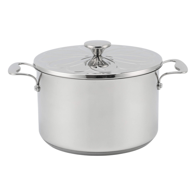 Factory New Arrival Stainless Steel Cookware Set Cooking Pots Impact Bonded Bottom Cookware Set Frypan Saucepan