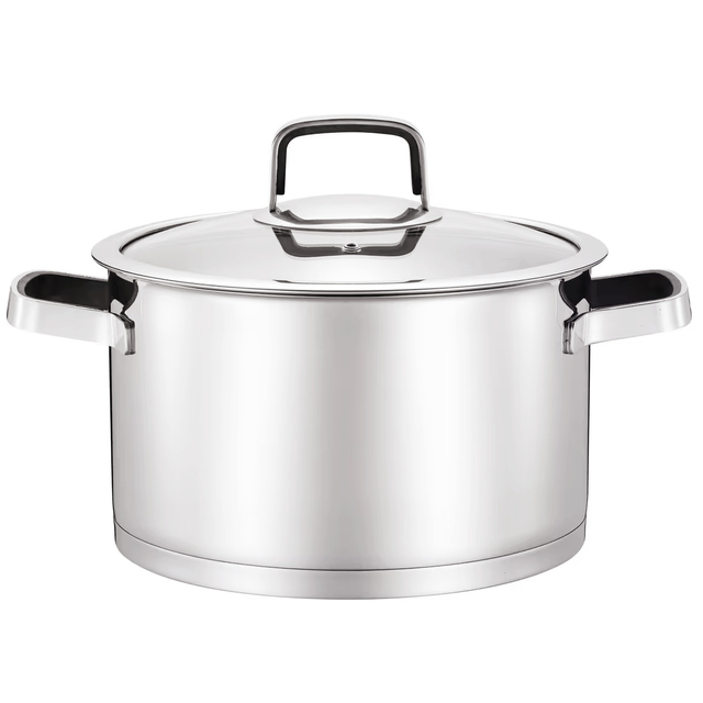 Factory Supply Stainless Steel Pots and Pans 10PCS Cookware Set With Handle and Lid Impact Bonded Bottom Saucepan Saute Pan