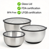 Customized Mixing Bowls Set 3QT 5QT Stainless Steel Mixing Bowl With Glass Lid