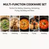 Factory New Arrival Stainless Steel Cookware Set with Bakelite Handle Cooking Pots and Pans Brazed Bottom Cookware Set Saucepan Casserole