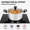 Factory New Arrival Stainless Steel Cookware Set with Handle Cooking Pots and Pans Brazed Bottom Cookware Set Saucepan Casserole