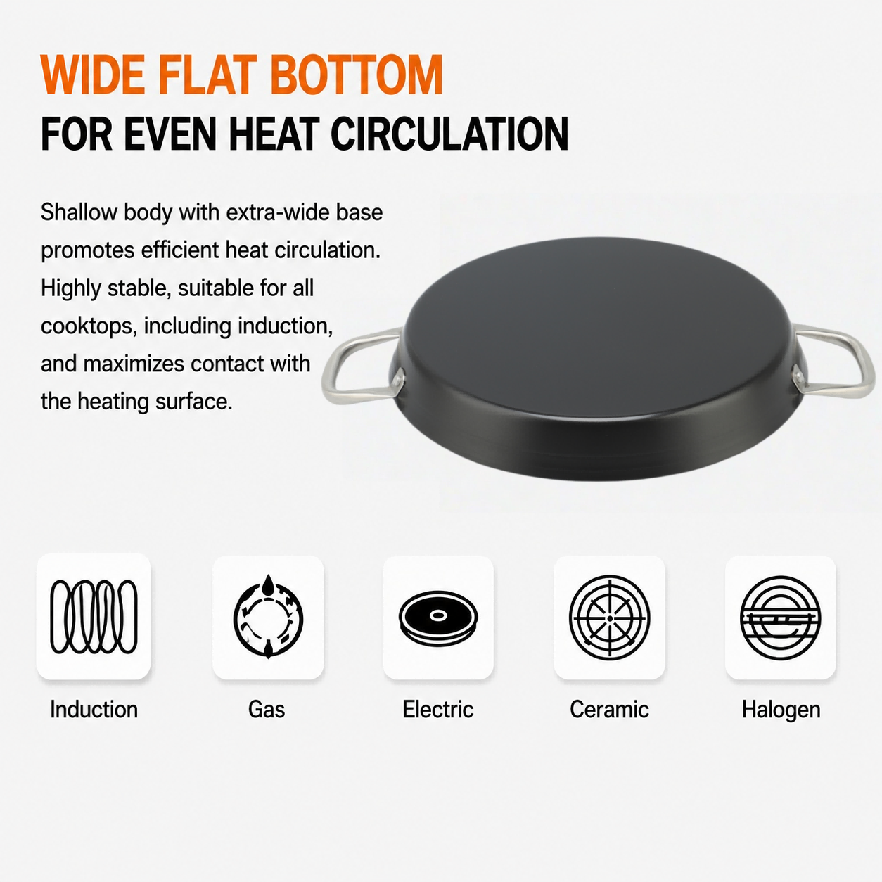 Factory New Arrival Exclusive Design Seasoned Carbon Steel 30/34/38/40cm Paella Pan Naturally Non Stick Pans Skillets Induction Compatible