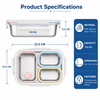 New Design Factory 304 Stainless Steel Fresh-keeping Lunch Box Kitchen Fruit Kids Food Container Crisper Set with Lid Handle 