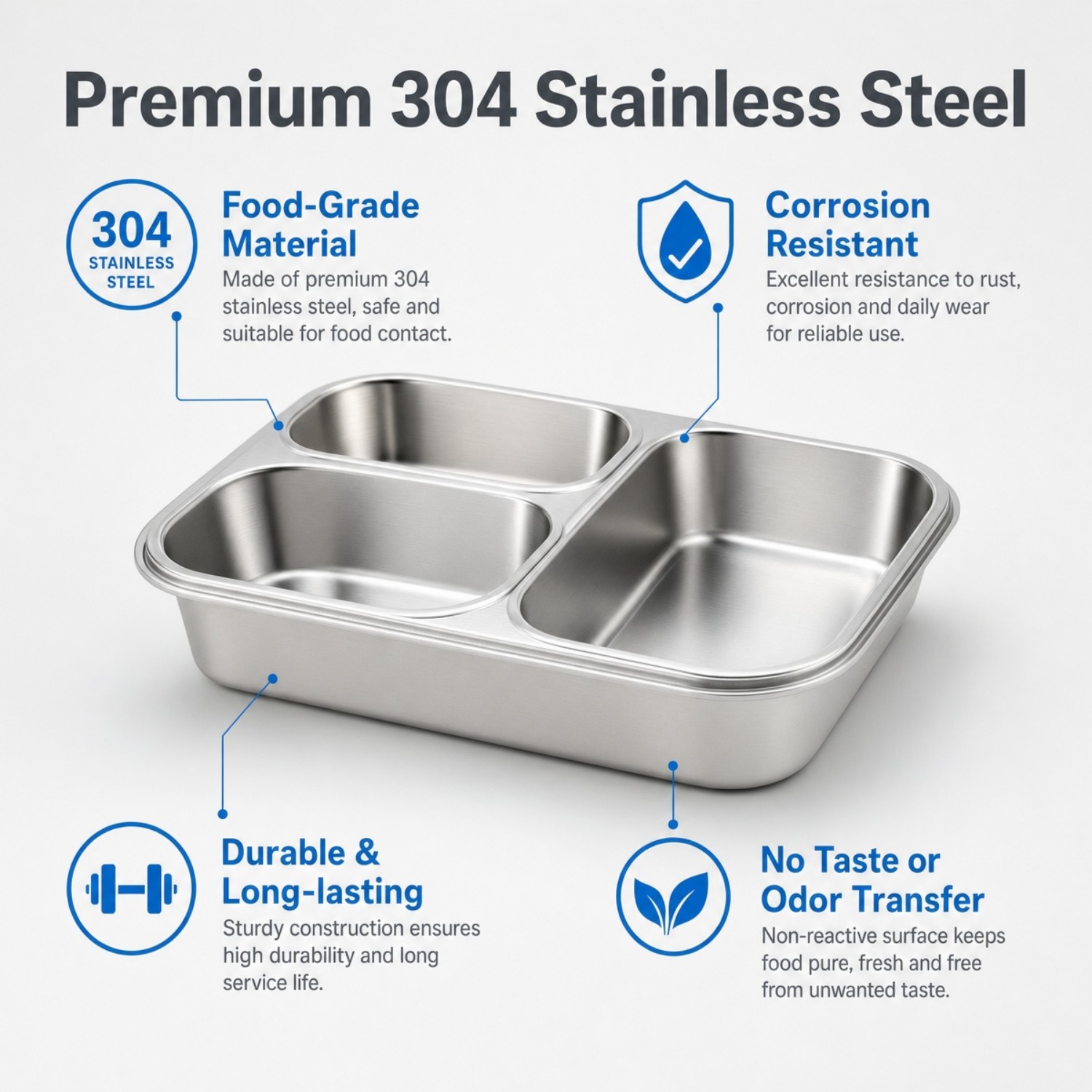 2026 New Design 304/316 Stainless Steel Fresh-keeping Box Student Bento Box Lunch Box Heating Food Grade Microwave Sealed Box 