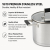 Factory New Arrival Stainless Steel Cookware Set with Handle Cooking Pots Impact Bonded Bottom Cookware Set Saucepan Frypan