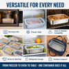 New Design 304 Stainless Steel Fresh-keeping Box Snap-on Refrigerator Storage Box Heating Food Grade Microwave Sealed Box