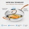 New Multipurpose Impact Bonded Bottom Stainless Steel Saute Pan with Cover And Helper Handle Stainless Steel Deep Saute Pan