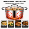 Factory New Arrival 7Pieces 5-ply Stainless Steel Cookware Set 5-ply Kitchen Pot Set with Stainless Steel Handle + Silicone Wrap