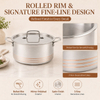 Factory Supply 5-ply Copper Pots 10 PCS Cookware Set With Stainless Steel Lid 5-ply Copper Pots Casserole Fine-line Design
