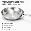 Factory Supply Wholesale Stainless Steel Frying Pan Set Kitchen Cooking Brazed Bottom Frying Pan Set with Stainless Steel Handle