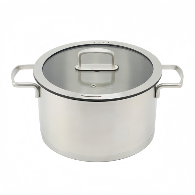 Factory Supply Stainless Steel Pots And Pans 10PCS Cookware Set With Stainless Steel Handle And Lid Brazed Bottom Cookware Set Saucepan Saute Pan