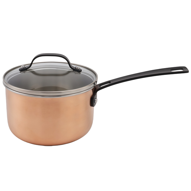 Wholesale Delicate Appearance Multi Function Tri-ply Copper Stainless Steel Cookware Stainless Steel Saucepan Soup & Stock Pots With Lids