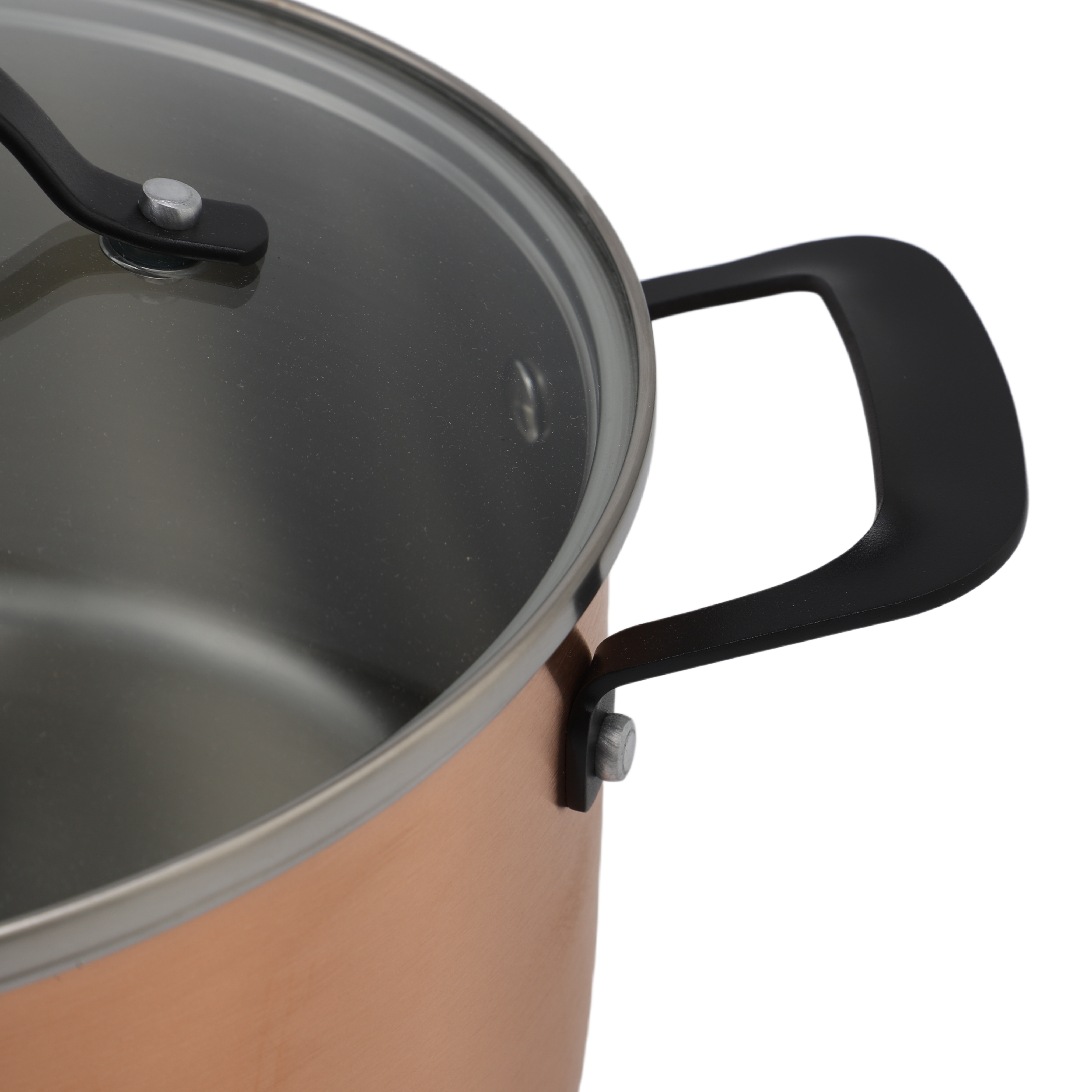 Wholesale Delicate Appearance Multi Function Tri-ply Copper Stainless Steel Cookware Stainless Steel Casserole Set Soup & Stock Pots With Lids