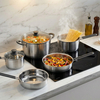 Wholesale Delicate Appearance Multi Function Thickening Base Cookware Stainless Steel Casserole Set Soup & Stock Pots With Lids