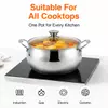 Factory Supply Stainless Steel Apple-Shaped Casserole With Stainless Steel Handle and 4mm Glass Lid Brazed Bottom Pots Casserole
