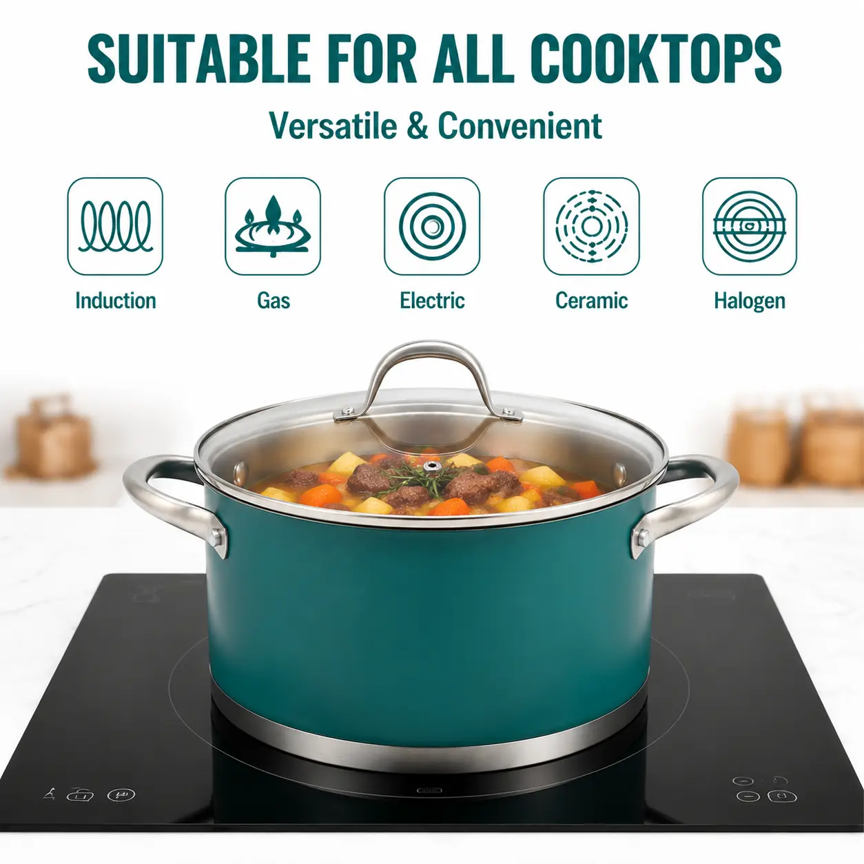 Factory New Arrival Stainless Steel Cookware Set with Handle Cooking Pots and Pans Brazed Bottom Cookware Set Saucepan Casserole