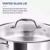 Factory Supply Stainless Steel Shallow Pot With Stainless Steel Handle and Glass Lid Brazed Bottom Pots Shallow Pot All Cooktops