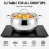 Factory New Arrival Stainless Steel Cookware Set with Handle Apple Shape Cookware Brazed Bottom Cookware Set Saucepan Casserole