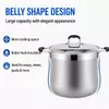 Factory Supply Wholesale Stainless Steel Belly Shape Cooking Pot Set with Stainless Steel Lid Large Capacity Soup Pot Stockpot