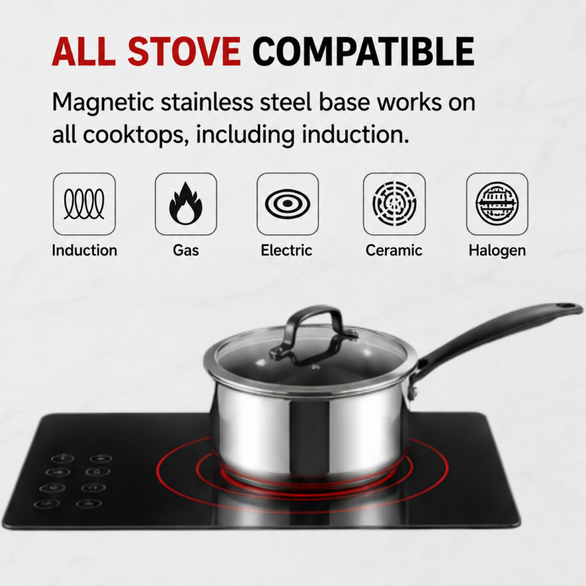 Factory New Arrival Wholesale 11 Pieces 5-ply Stainless Steel Cookware Sets 5-ply Kitchen Cooking Pan Pot Set with Black Handle