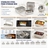 New Design Factory 304 Stainless Steel Fresh-keeping Lunch Box Glass Cover Leak-proof Heating Food Grade Microwave Sealed Box