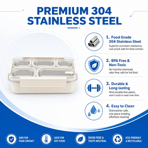 New Design 304/316 Stainless Steel Fresh-keeping Box Student Bento Box Lunch Box Heating Food Grade Microwave Sealed Box 