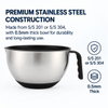 Factory Supply Stainless Steel Mixing Bowls Non Slip Nesting Whisking Bowls Set with PE Lids Kitchen for Salad Cooking Baking