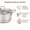 Factory New Arrival 10 Pieces 5-ply Copper Cookware Sets 5-ply Kitchen Cooking Pot with Stainless Steel Handle Fine-line Design