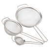 3Pcs Super Wire Extra Fine Mesh Strainer with Handle Stainless Steel Flour Sifter Sieve Tea Mesh Strainer Colander