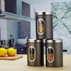Kitchen Supplies Stainless Steel Storage Jars Visible Glass Sealed Jars Grain Tea Cans Food Storage Jars