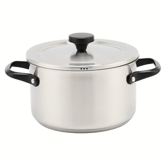 Factory Supply Stainless Steel Pots and Pans 13PCS No Coating Cookware Set With Black Handle and Lid Frypan Saucepan