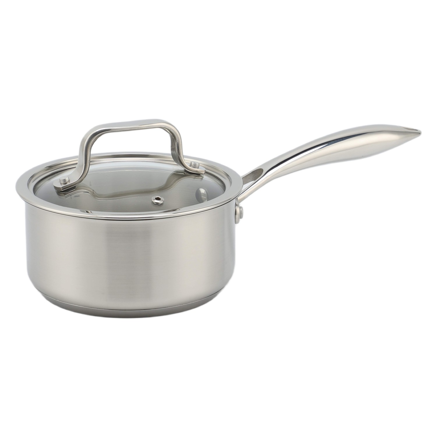 Factory New Arrival Stainless Steel Cookware Set Cooking Pots With Handle Impact Bonded Bottom Cookware Set Frypan Saucepan