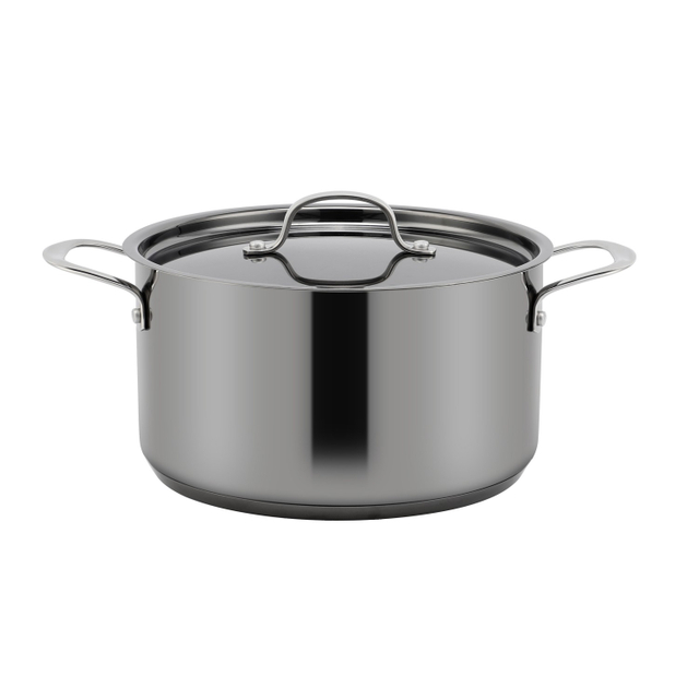 Wholesale Custom Kitchen Utensils Stainless Steel Impact Bonded Bottom Cooking Pot Set Pots Casserole Sets