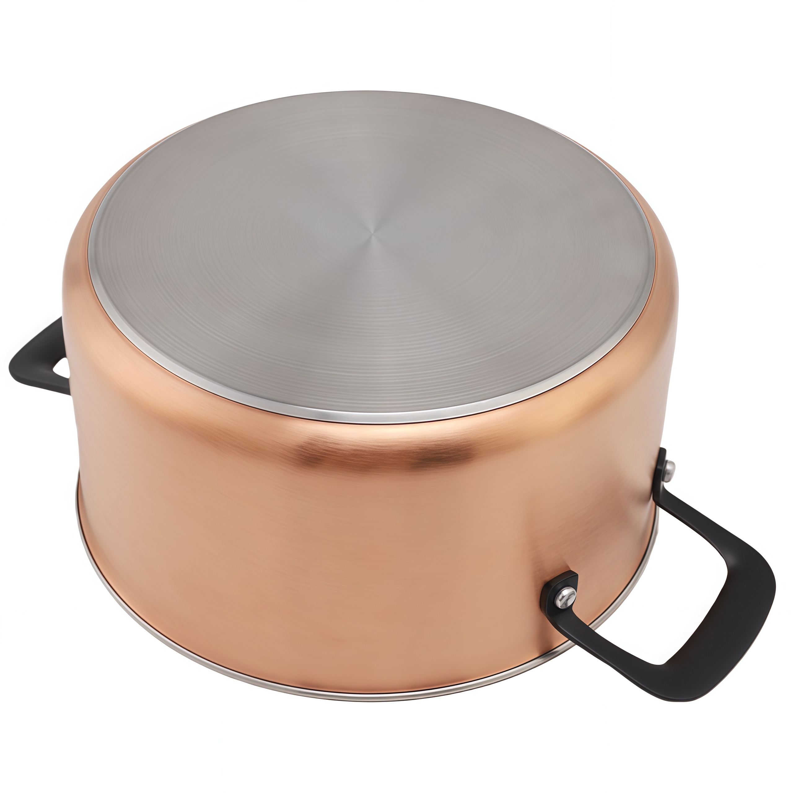 Wholesale Delicate Appearance Multi Function Tri-ply Copper Stainless Steel Cookware Stainless Steel Casserole Set Soup & Stock Pots With Lids