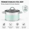 Factory New Arrival Stainless Steel Cookware Set with Stainless Steel + Silicone Handle Cooking Pots and Pans Brazed Bottom Cookware Set Saucepan Casserole